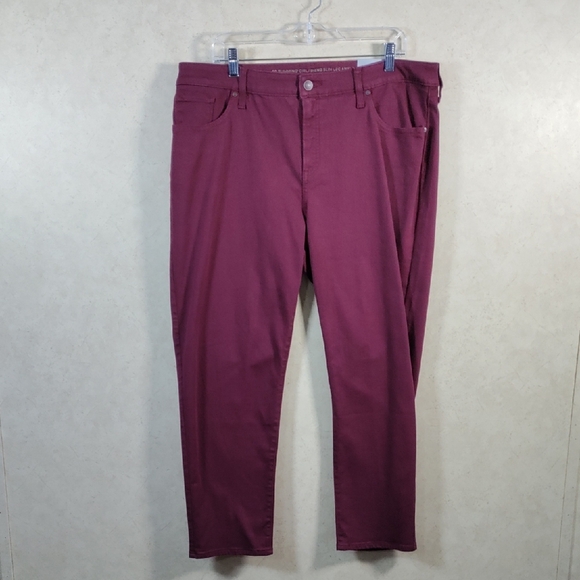 10102 Chicos burgundy So Slimming Girlfriend Ankle jeans 3 (16) NWT - Picture 1 of 13